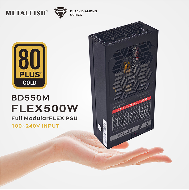 Flex Atx Power Supply 600W 1U - METALFISH Flex 500/600W 80PLUS GOLD Alimentatore